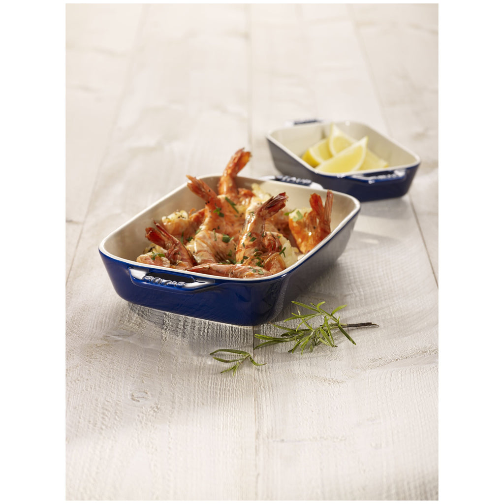 STAUB Ceramique 2,4 L Ceramic Rectangular Oven Dish, Dark-Blue