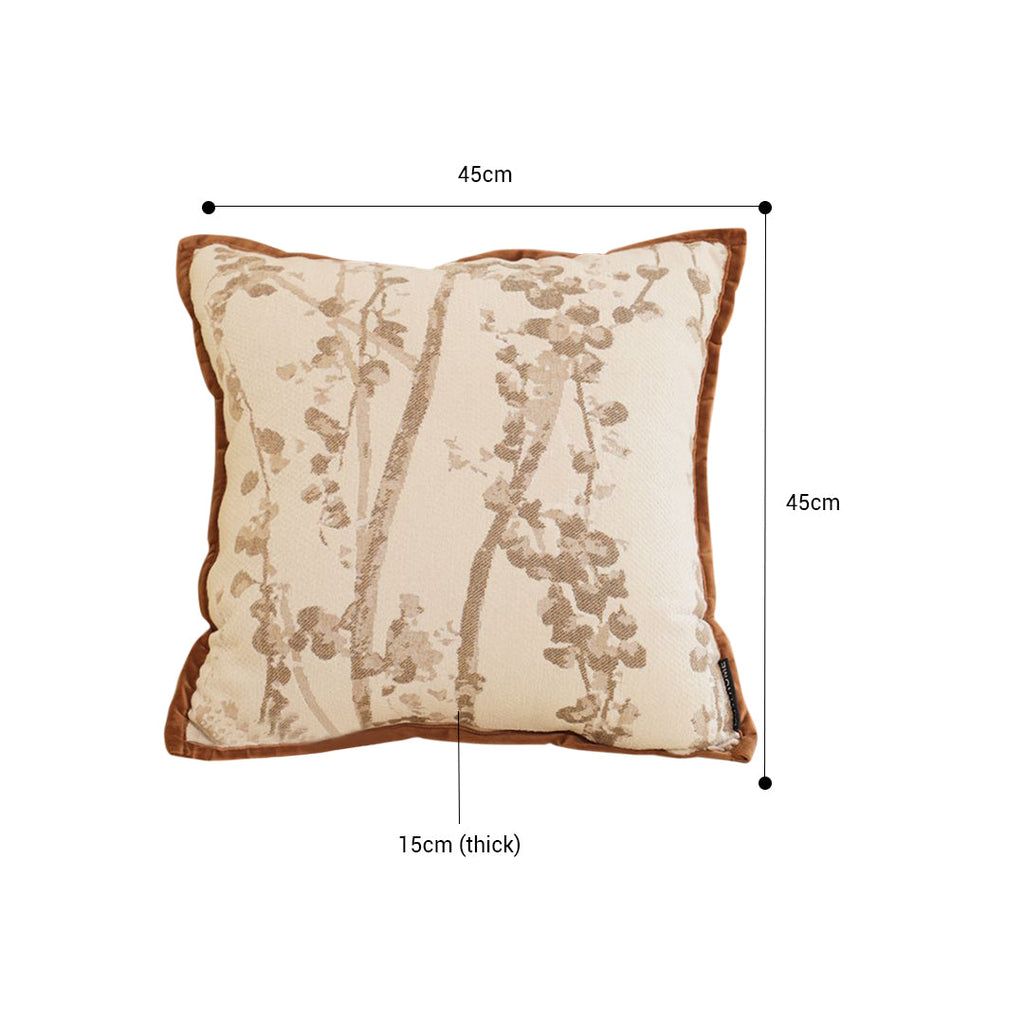 SOGA 45cm Painting Retro Tree flower Bird Cotton Linen Home Decor Pillow Case Cushion Throw Pillow