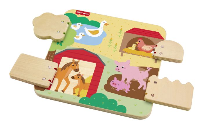 Fisher Price Wooden Farm Animal Board