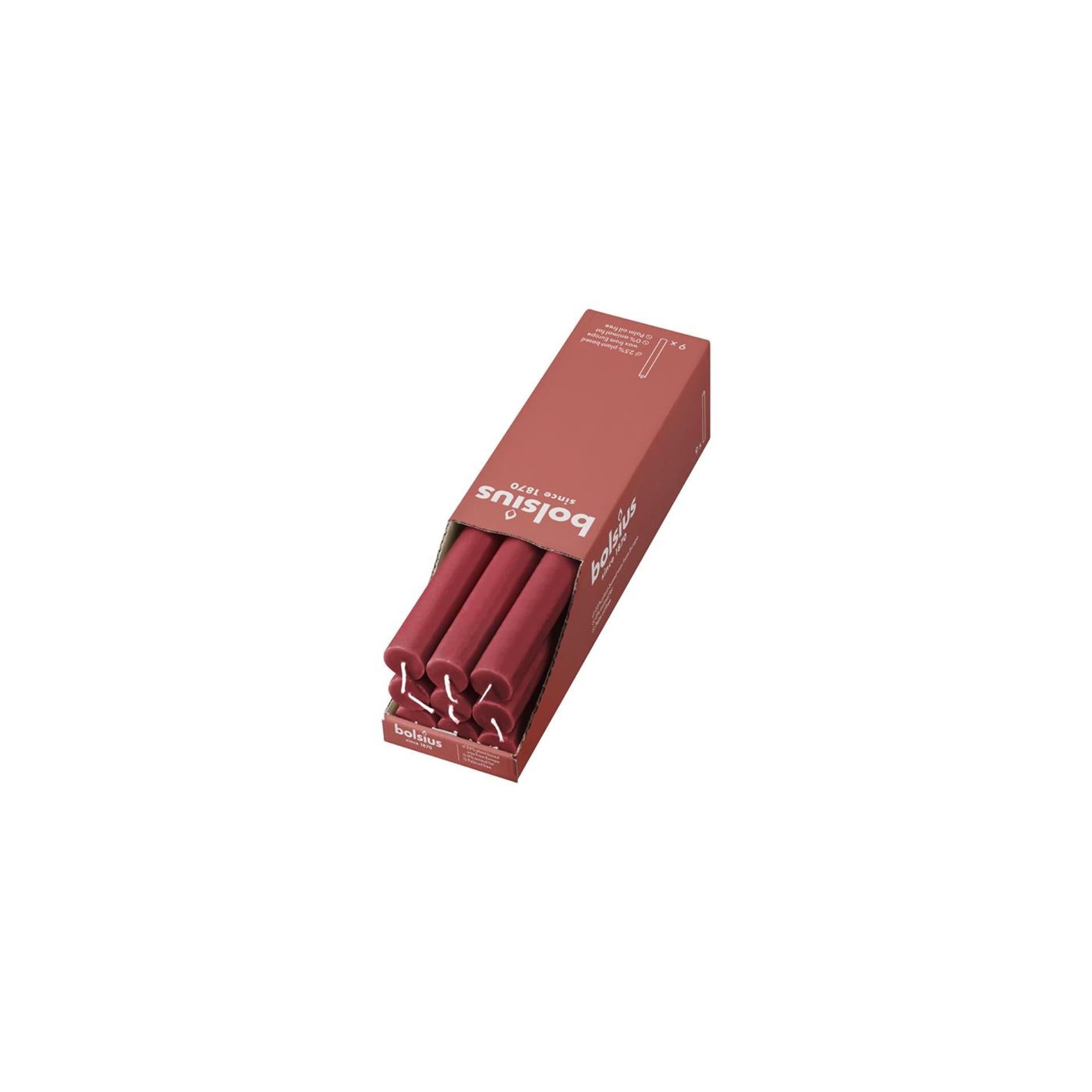 Bolsius table candle 270 23 rustic red