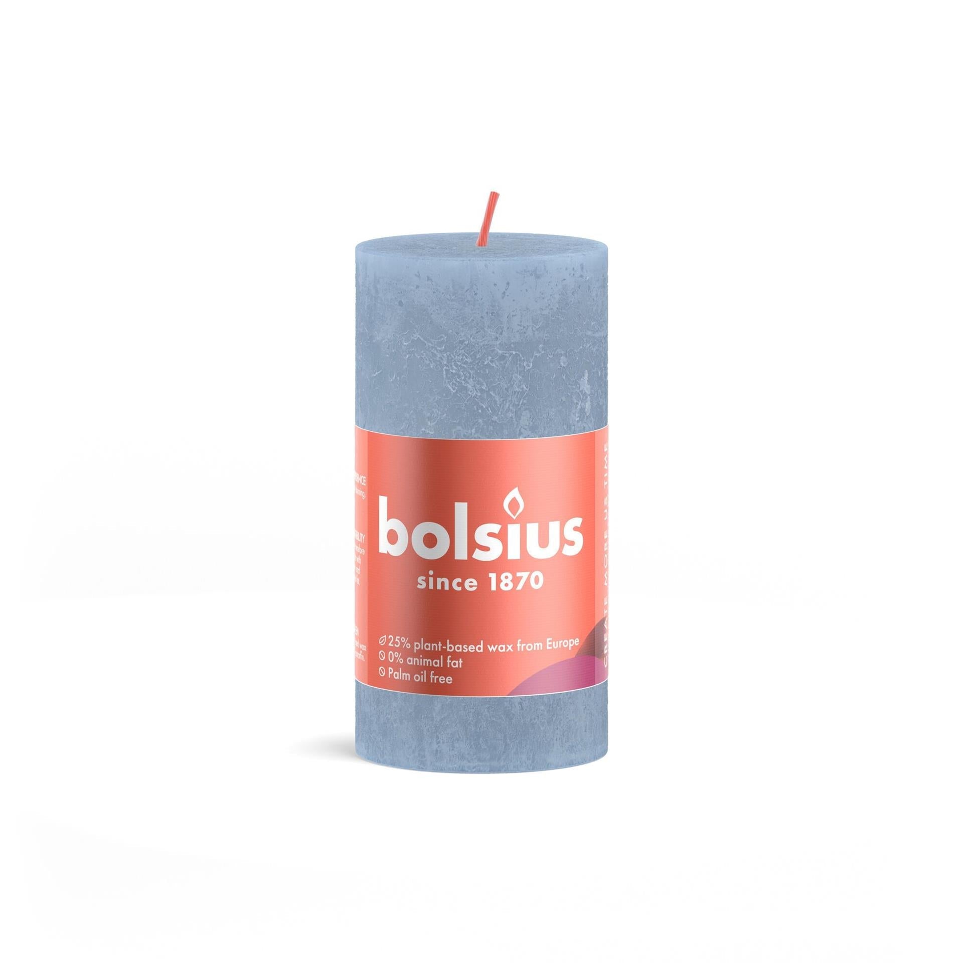 Bolsius rustic candle100 50mm sky blue