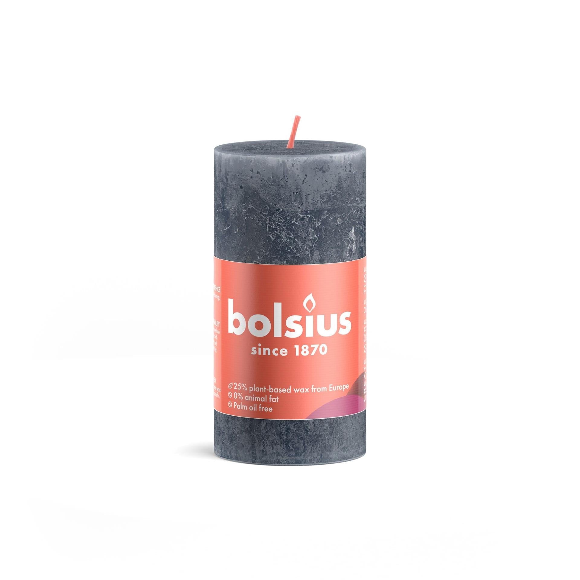 Bolsius rustic candle 100 50 sky blue