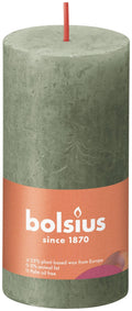 Bolsius rustic pillar candle 100 50 olive