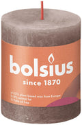 Bolsius rustic pillar candle 80 68 taupe