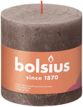 Bolsius rustic pillar candle 100 100 taupe