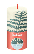 Bolsius rustic candle 130 68 leaf motif