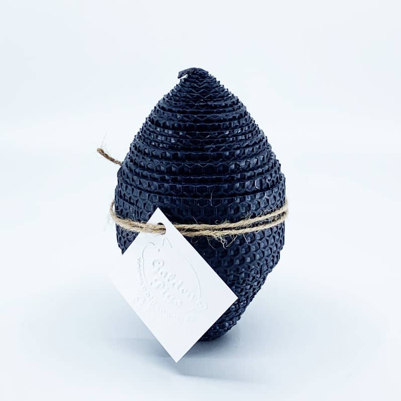 Natural bee wax handmade egg shape candle H14