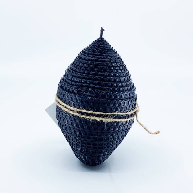 Natural bee wax handmade egg shape candle H14