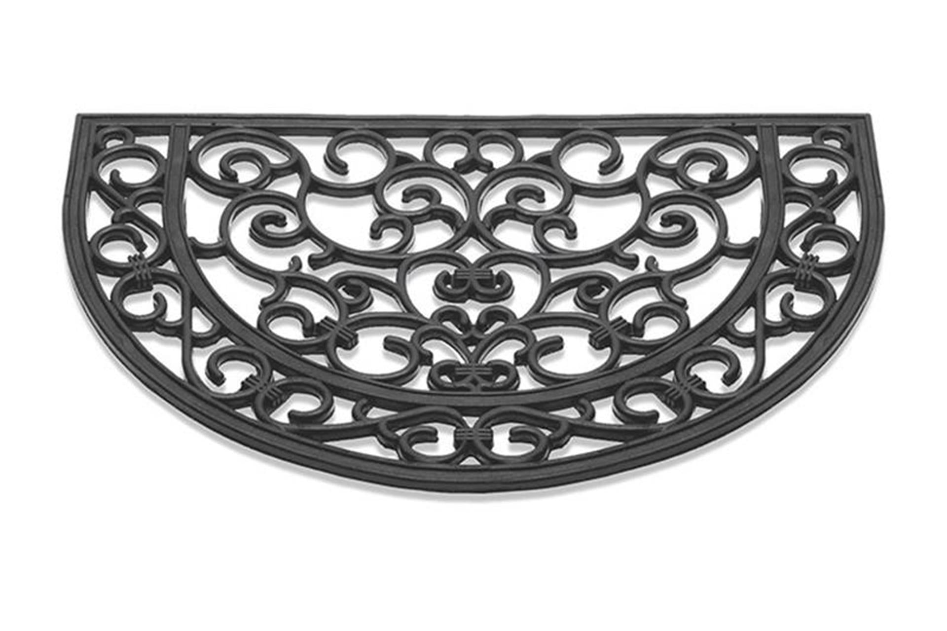 HQ doormat antique semi-circular rubber 40x60cm