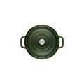STAUB La Cocotte 6.75 L Cast Iron Round Cocotte, Basil-Green