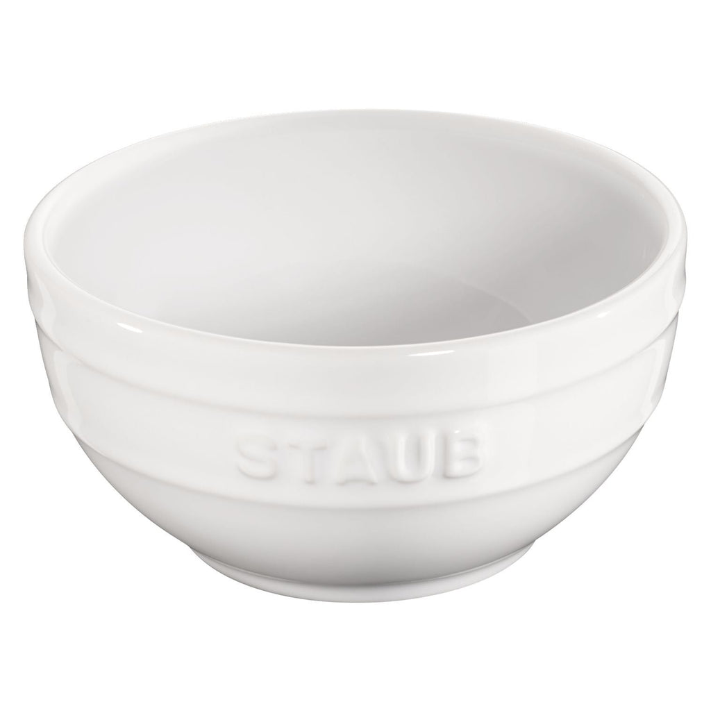 STAUB Ceramique 14 cm Ceramic Round Bowl, Pure-White