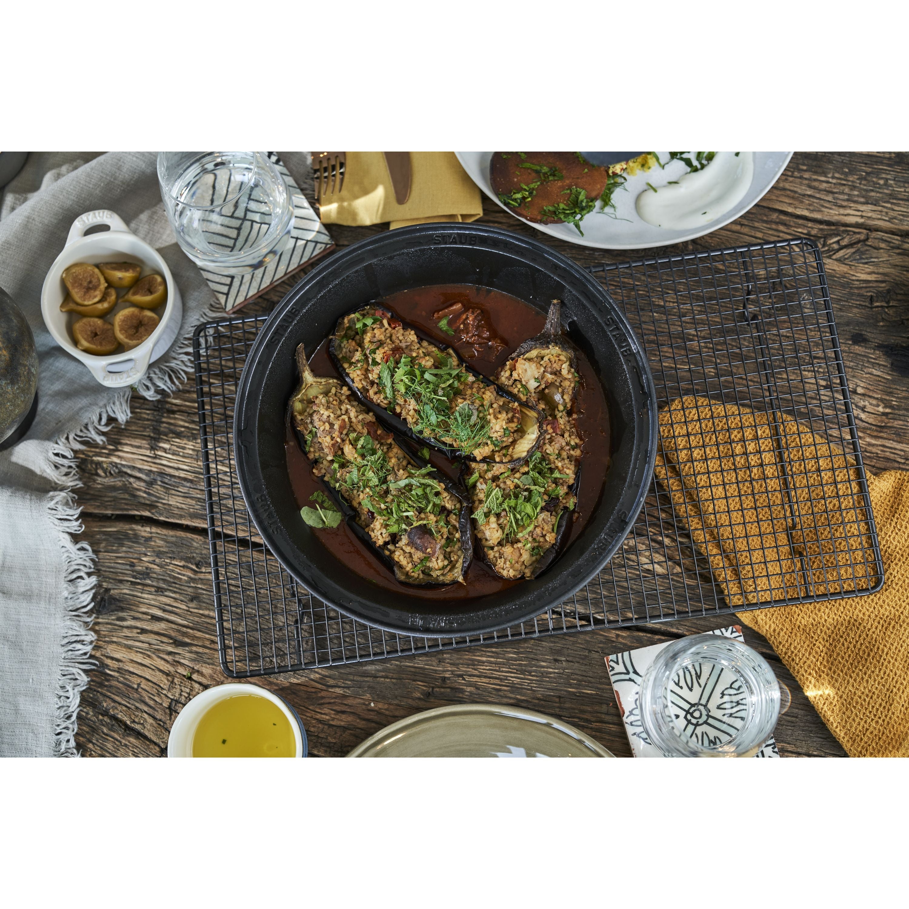 STAUB Specialities 28 cm Cast Iron Tajine, Cherry