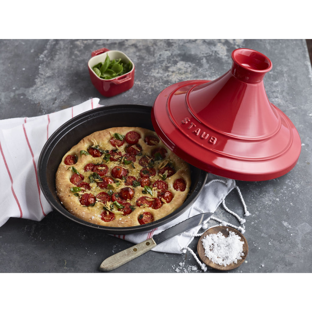 STAUB Specialities 28 cm Cast Iron Tajine, Cherry