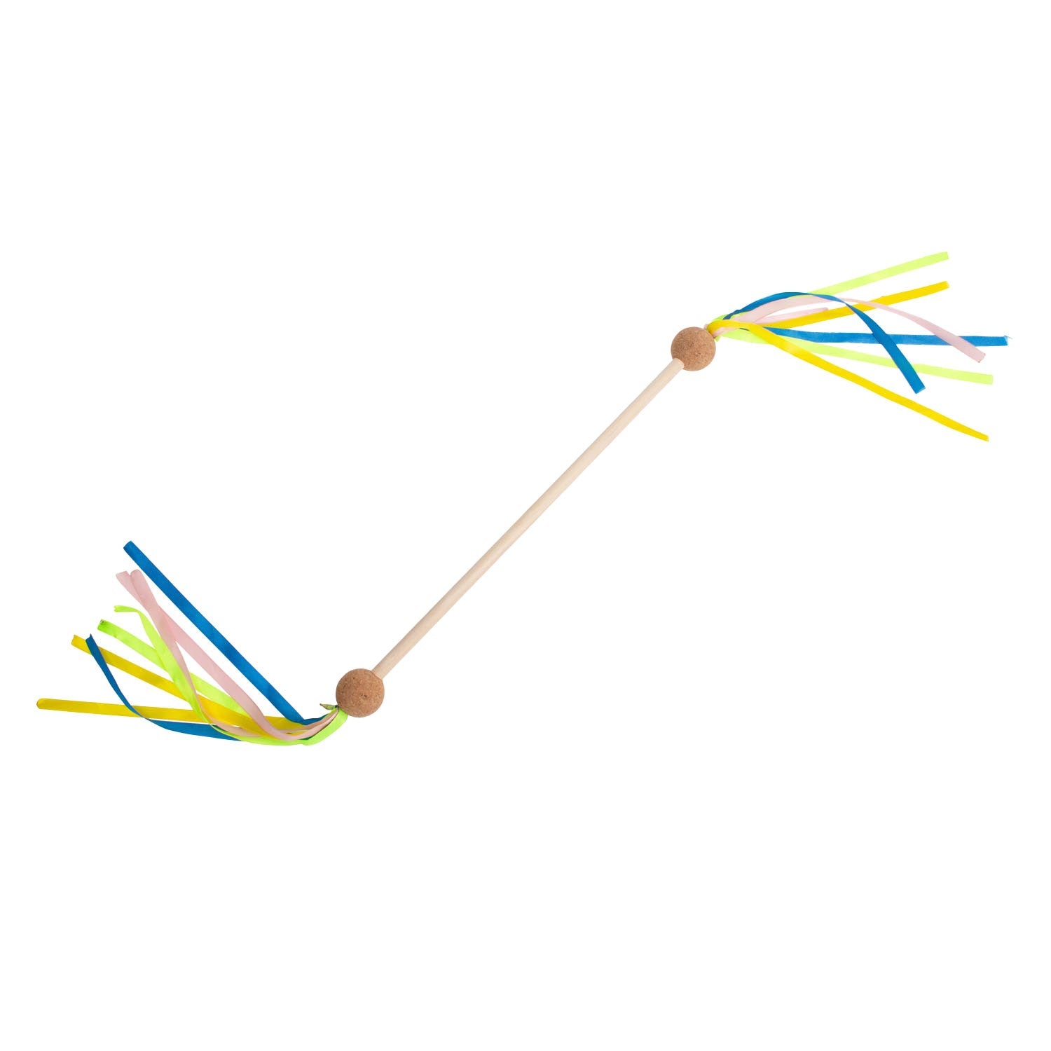 BS toys wooden spinning stick with ribbon