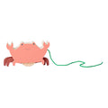 Bs toys wooden crab with drawstring