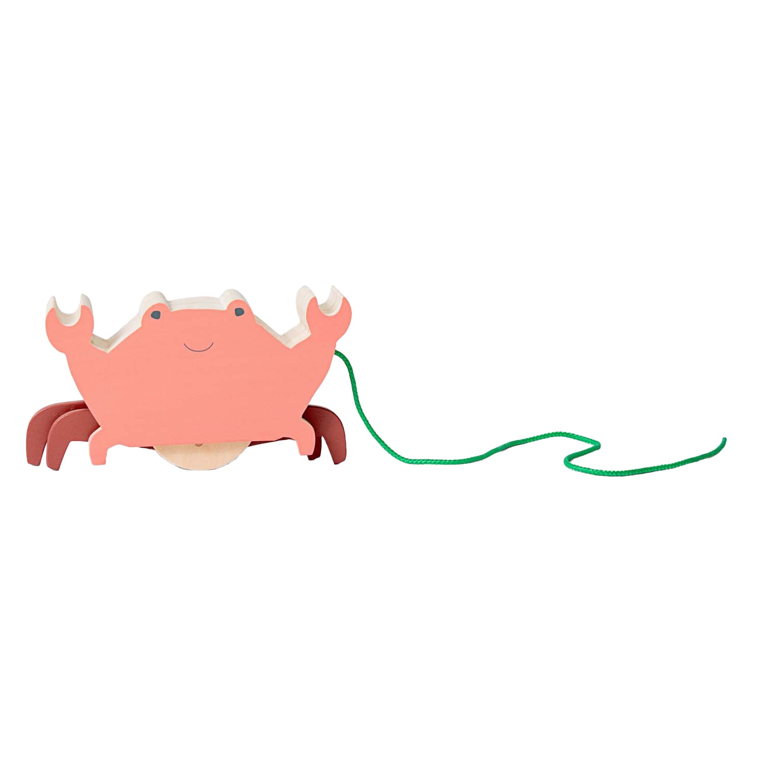 Bs toys wooden crab with drawstring