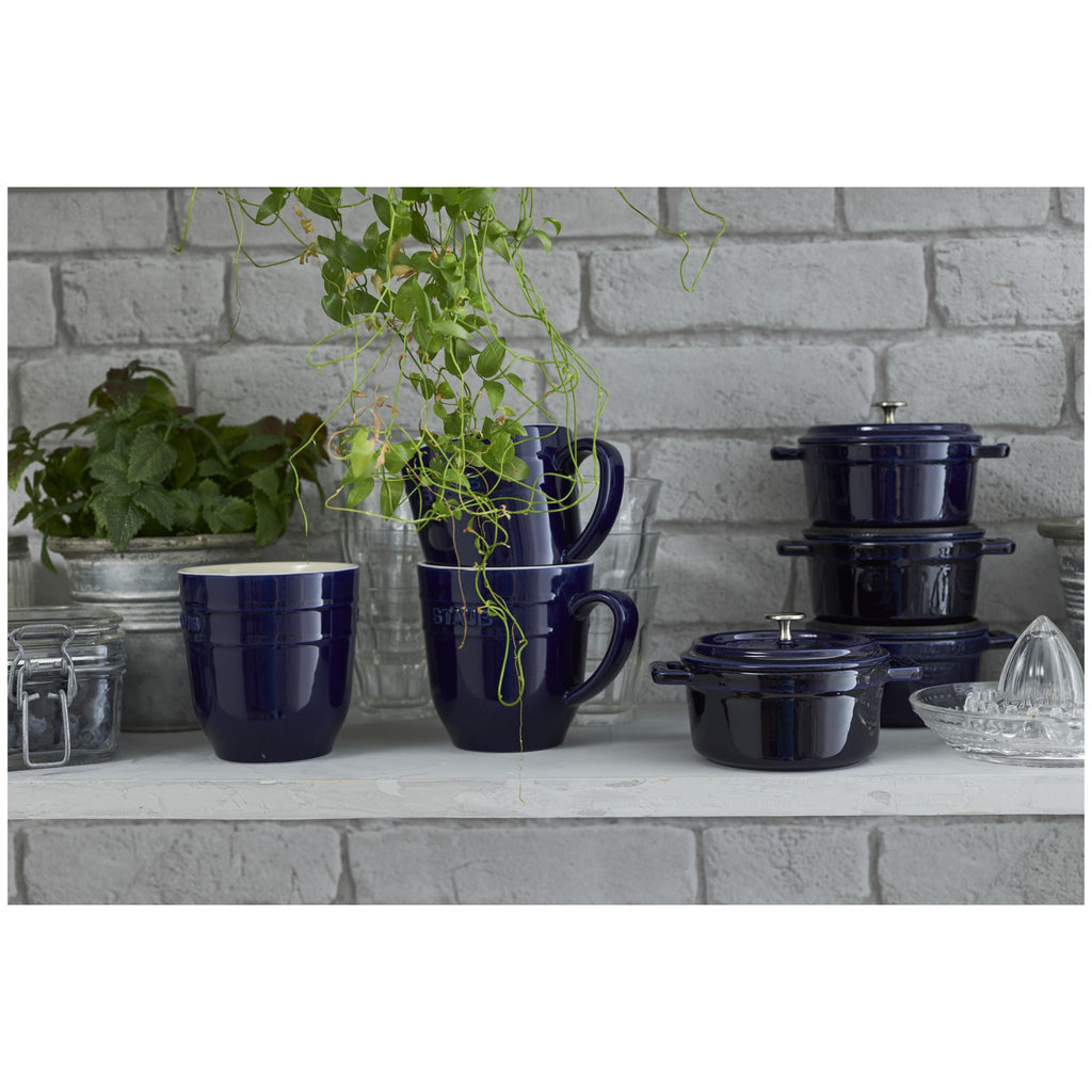STAUB Ceramique  Ceramic Round Mug, Dark-Blue