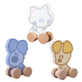 Woezel and Pip Rubo Toys baby wooden wheel figures assorted