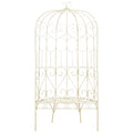 NNEVL Garden Bench 95 cm Iron Antique White