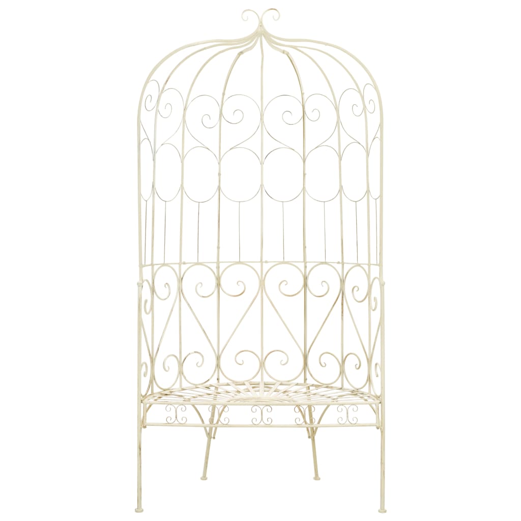 NNEVL Garden Bench 95 cm Iron Antique White