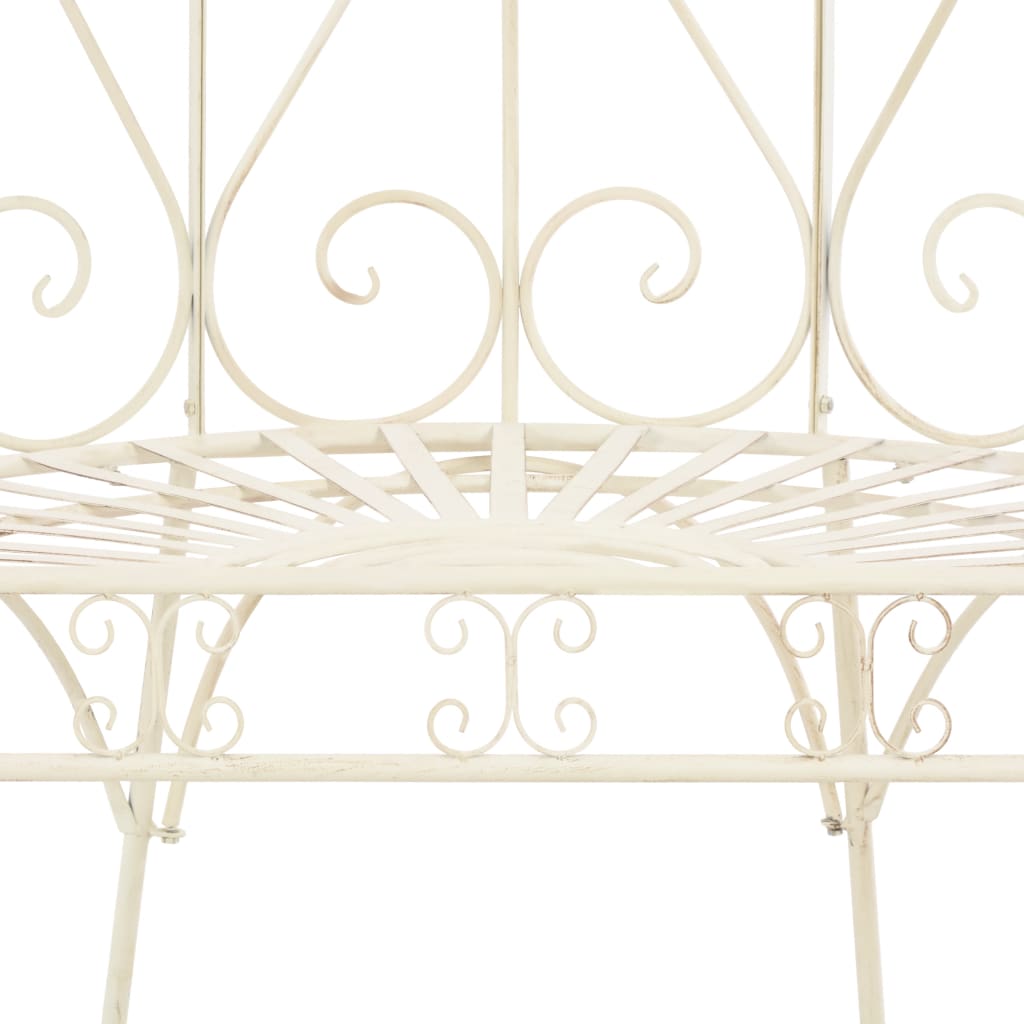 NNEVL Garden Bench 95 cm Iron Antique White