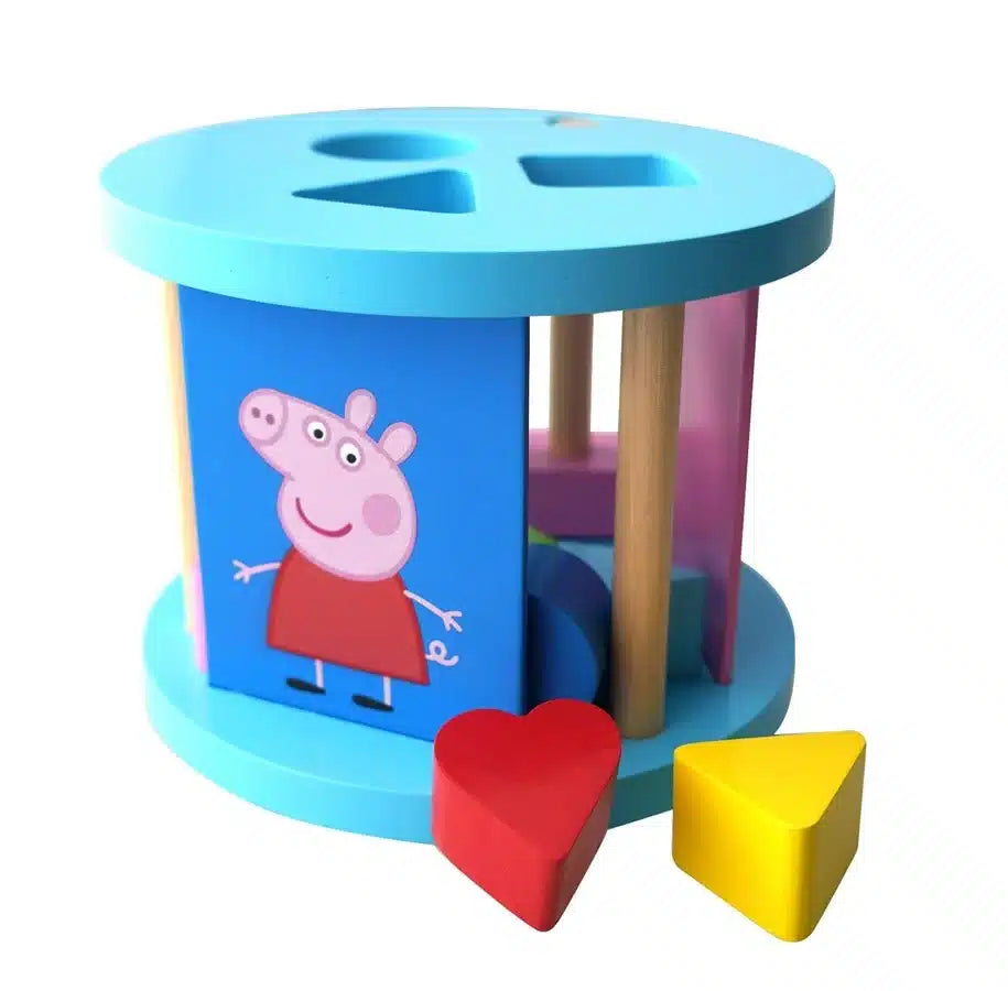 Barbo toys peppa pig - wooden shape sorting box