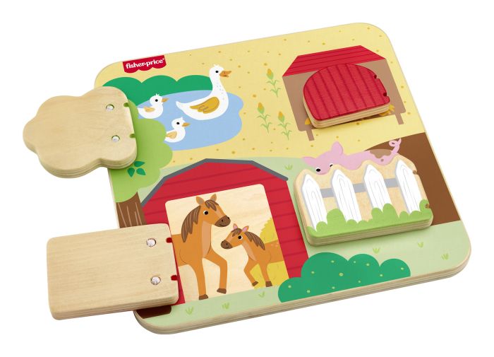 Fisher Price Wooden Farm Animal Board