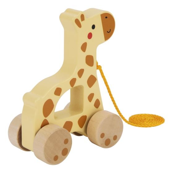 Wooden Pull Along Giraffe Toy for Toddlers