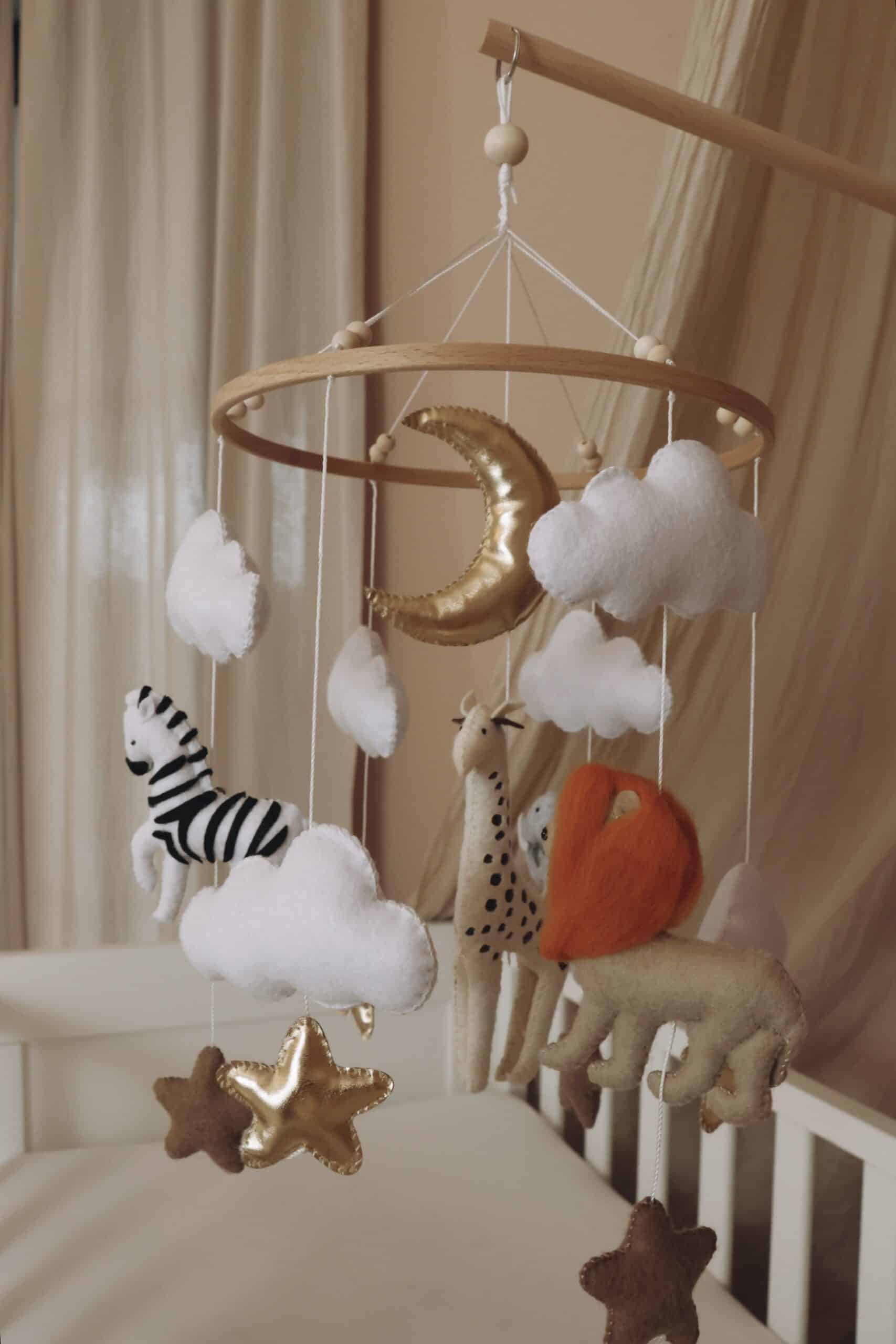 Handmade Safari baby mobile