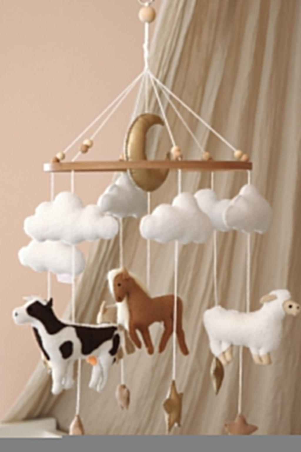 Handmade Cattle babymobile