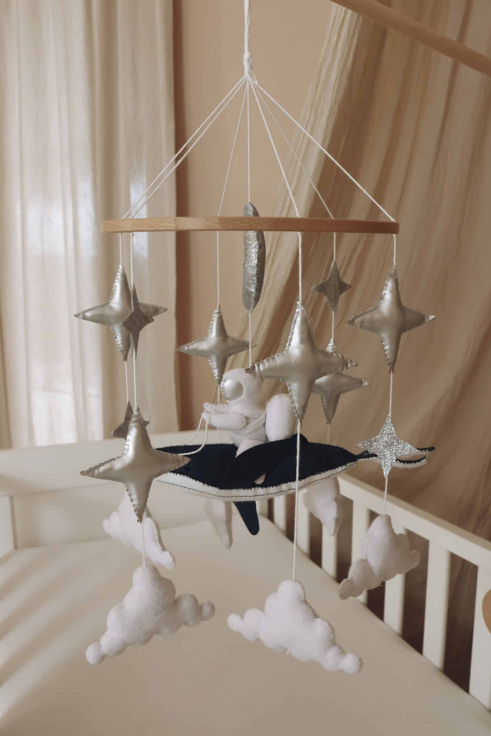 Handmade astronaut mobile