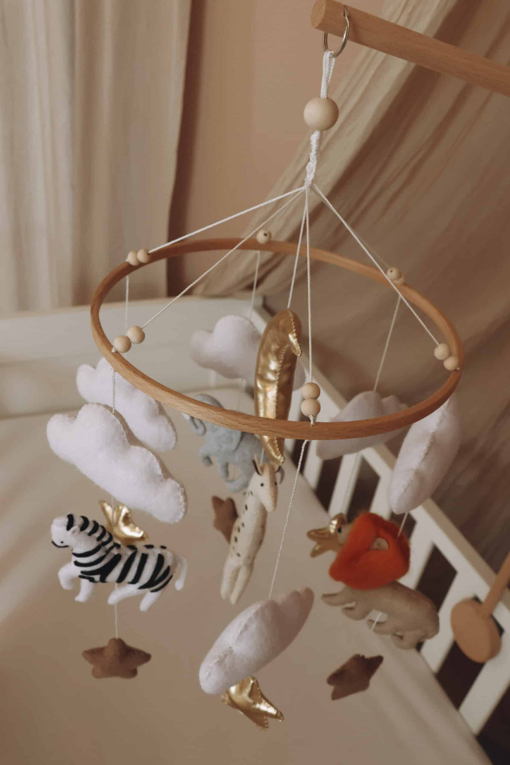 Handmade Safari baby mobile
