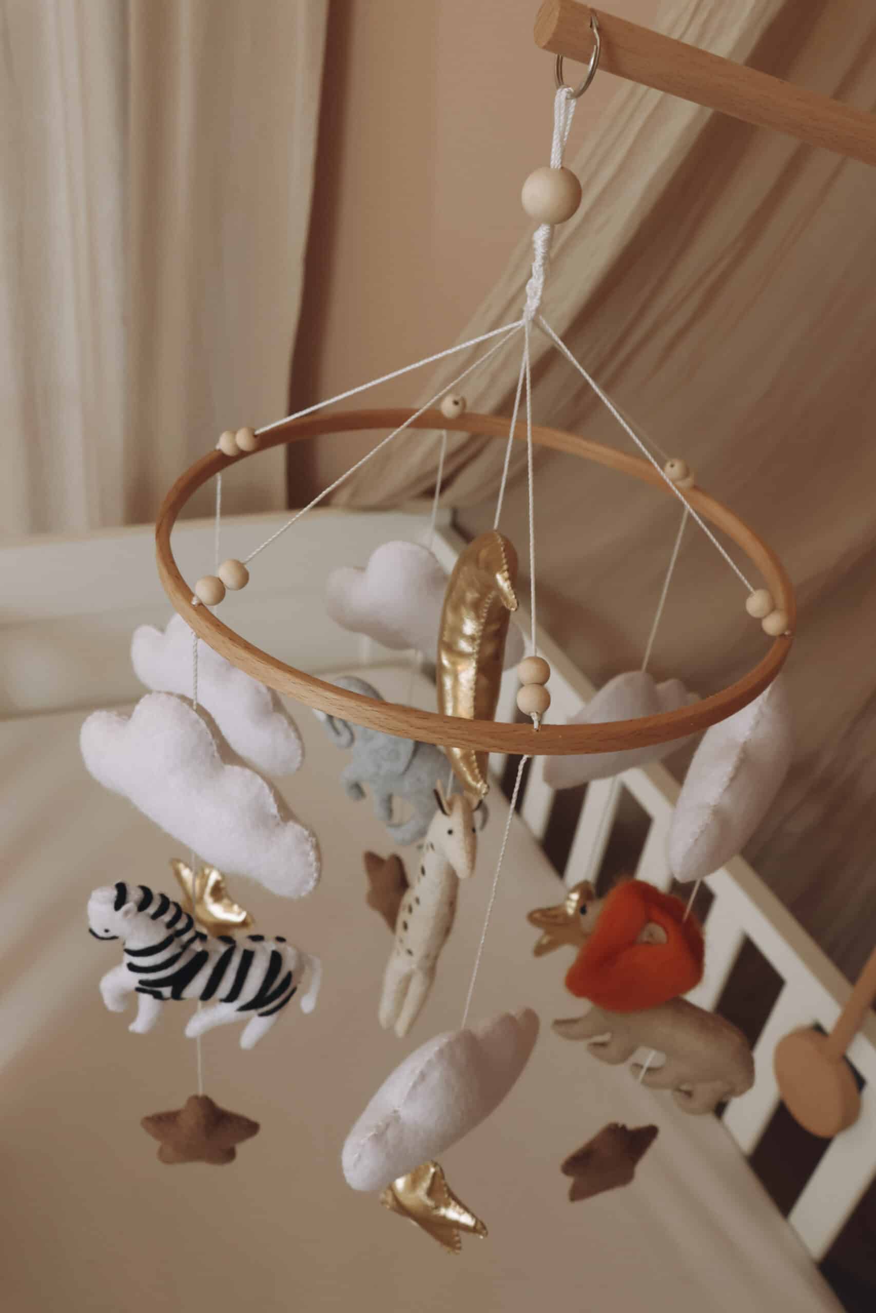 Handmade Safari baby mobile