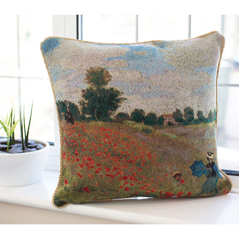 Monet Poppy Field - Cushion Cover Art 45cm*45cm
