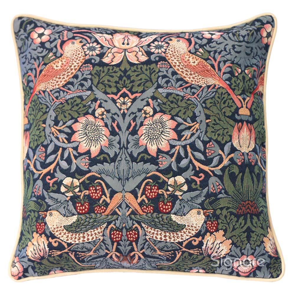 William Morris Strawberry Thief Blue - Cushion Cover 45cm*45cm