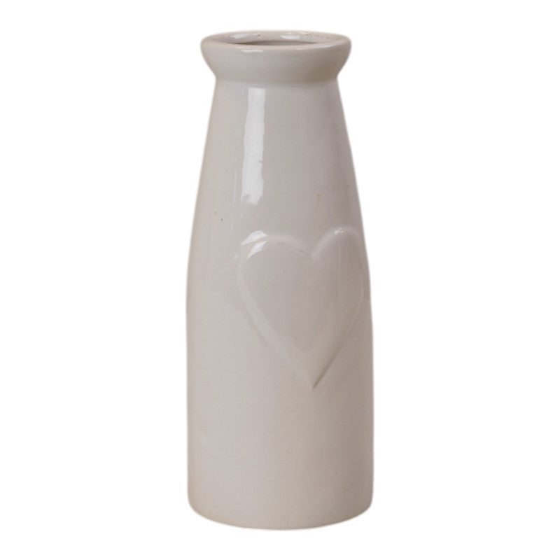 Ceramic vase with heart 8.8x8.8x18.8cm