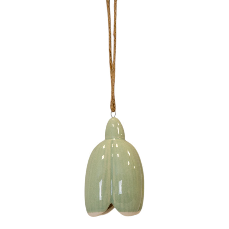 Green Ceramic Hanging Flower Decoration