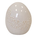Large Ceramic Egg with Flower Garland