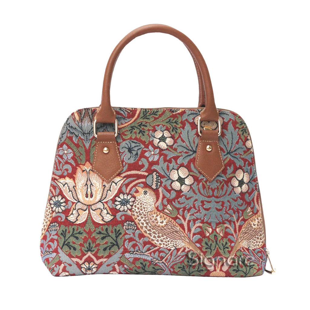 William Morris Strawberry Thief Red - Convertible Bag