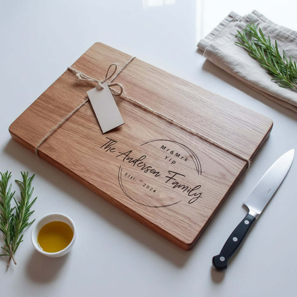 Custom engraved bamboo cutting board Walnut Cutting Board