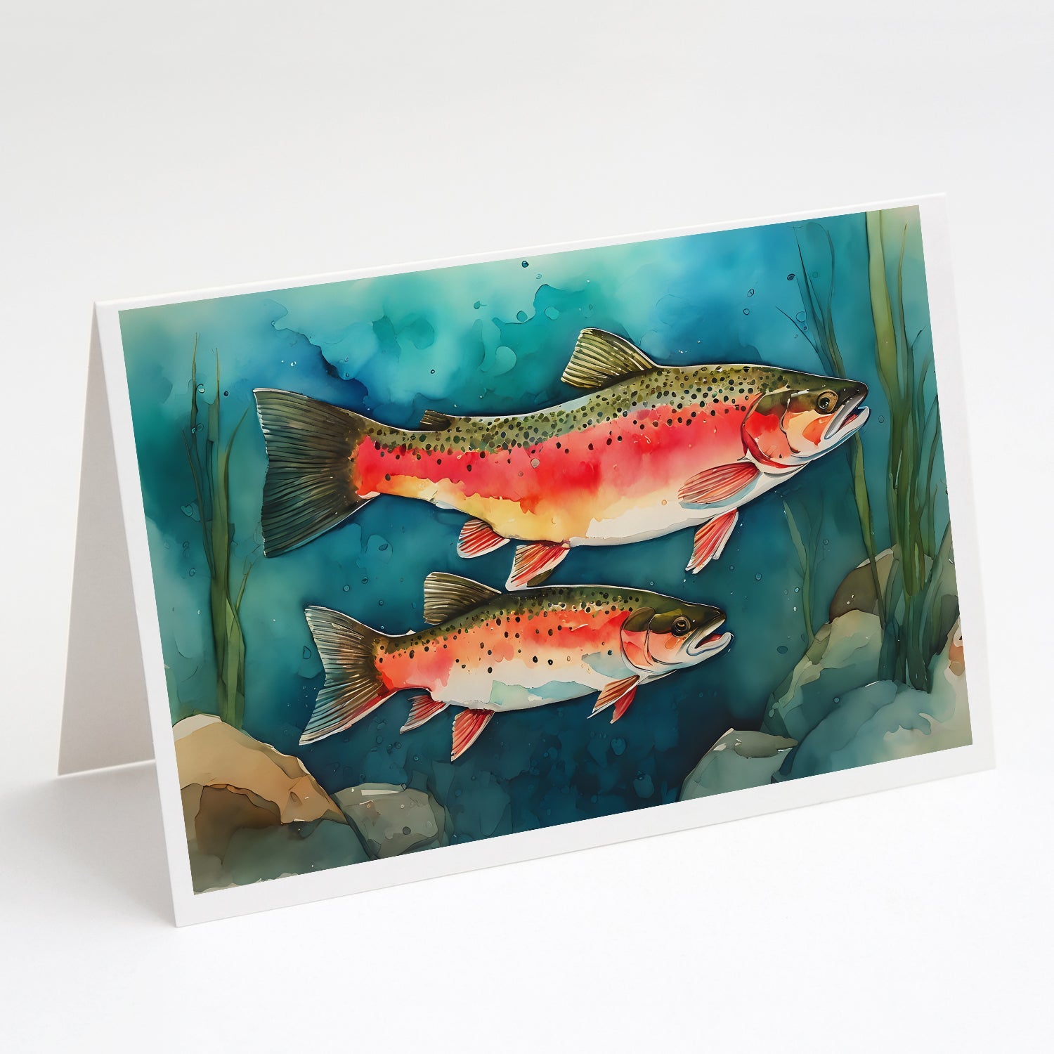 Trout Greeting Cards Pack of 8