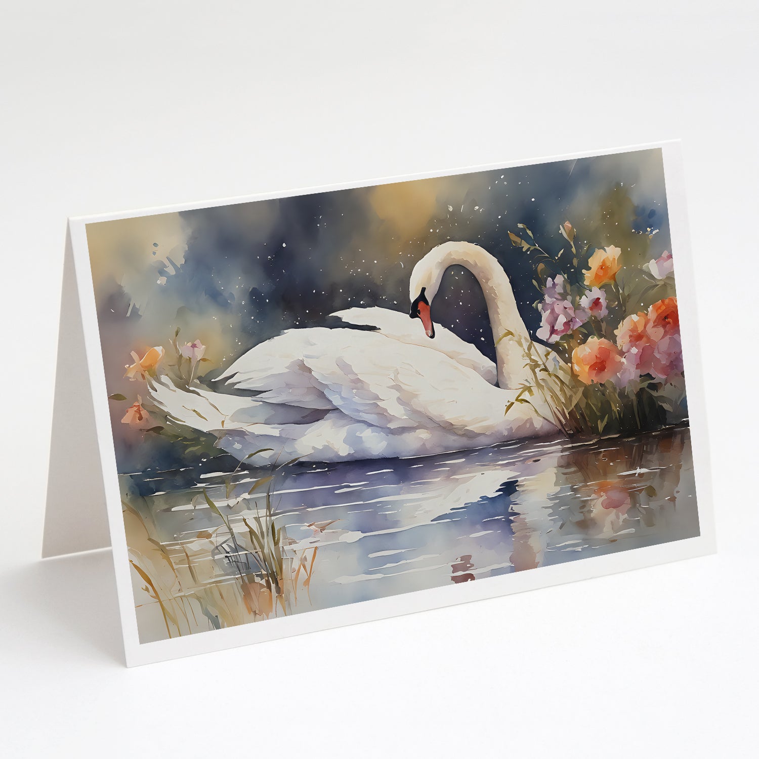 Swan Greeting Cards Pack of 8