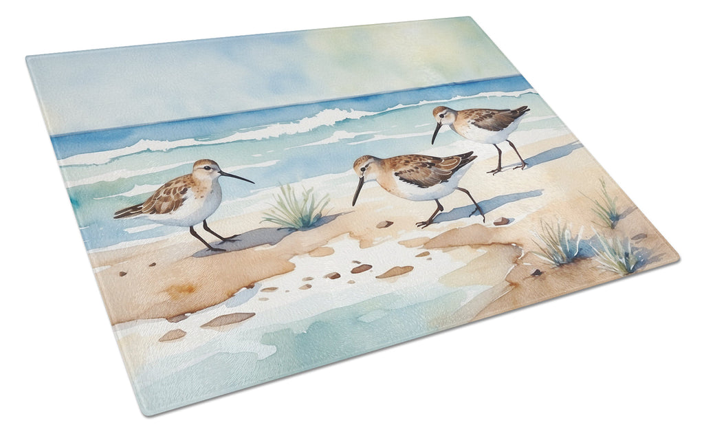 Sandpipers Hunting Glass Cutting Board