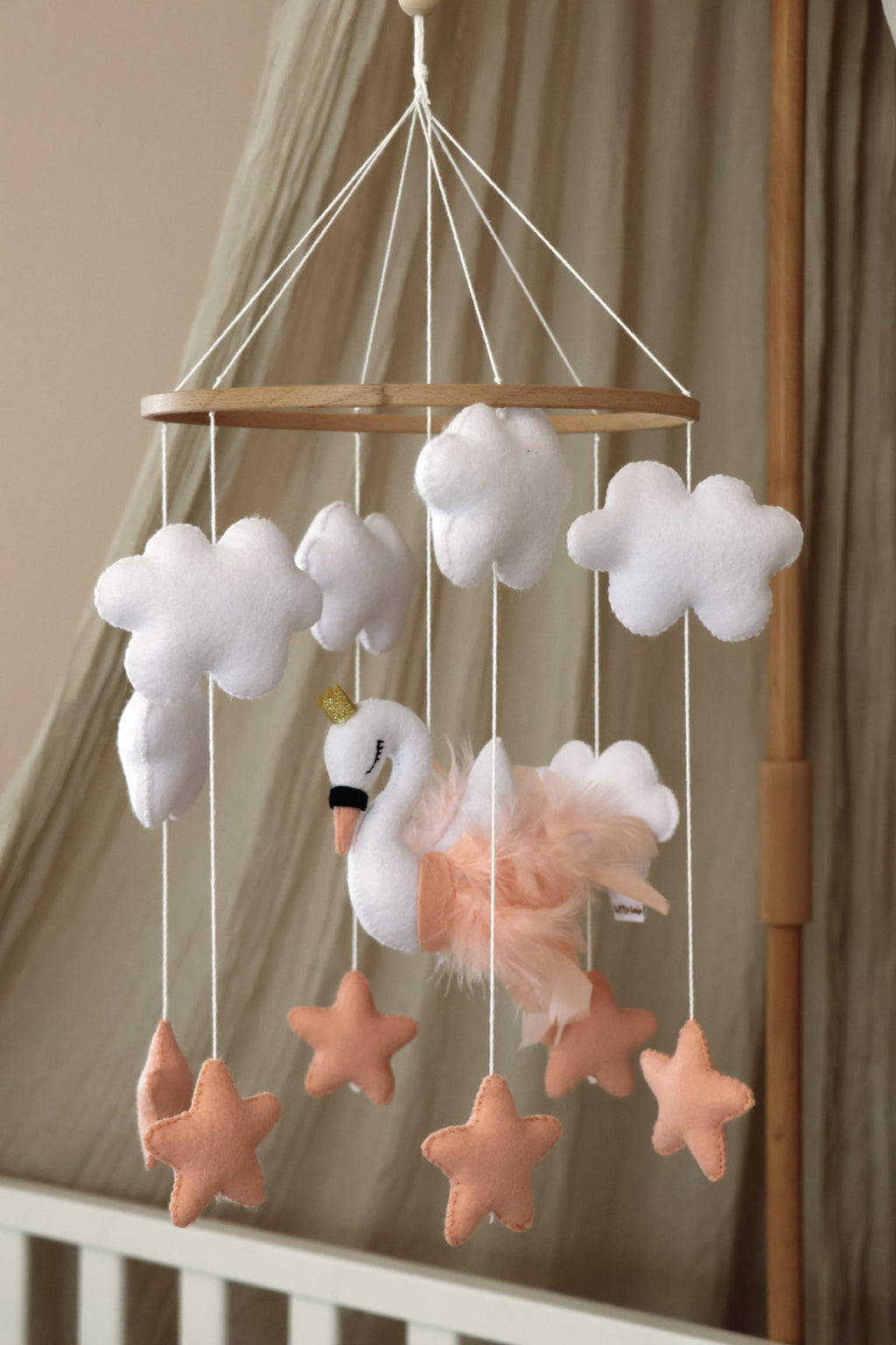 Handmade pink Swan