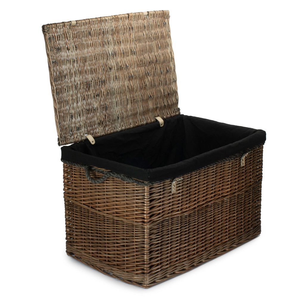 Large Antique Wash Wicker Storage Basket