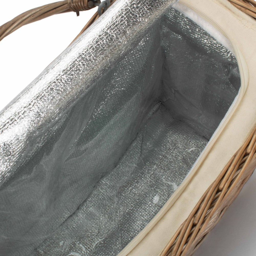 Antique Wash Wicker Insulated Cool Basket