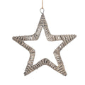 Flat Antique Wash Wicker Star