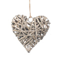 Full Antique Wash Wicker Heart