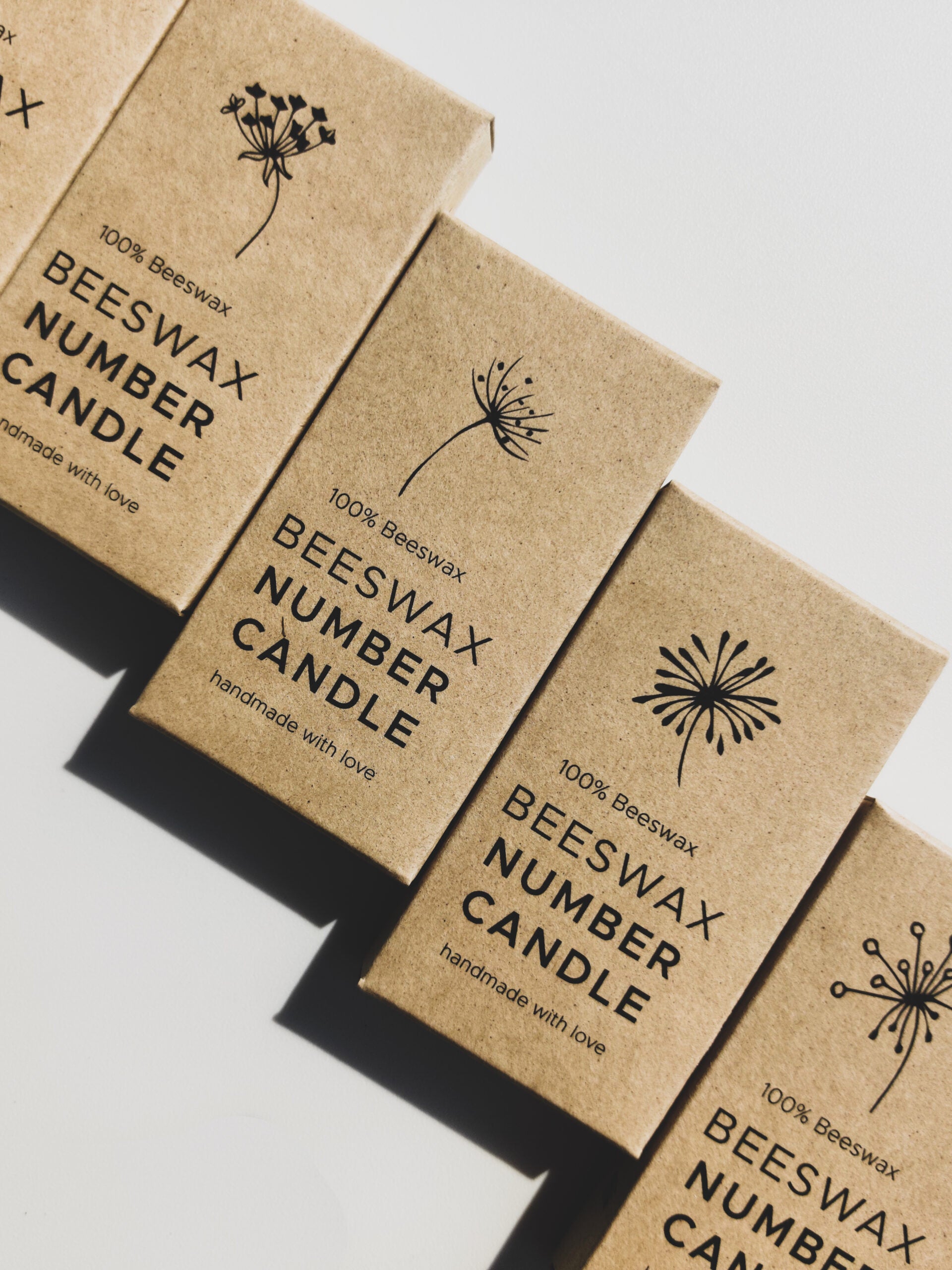Beeswax Number Candles | Set of 10 Pieces 0-9
