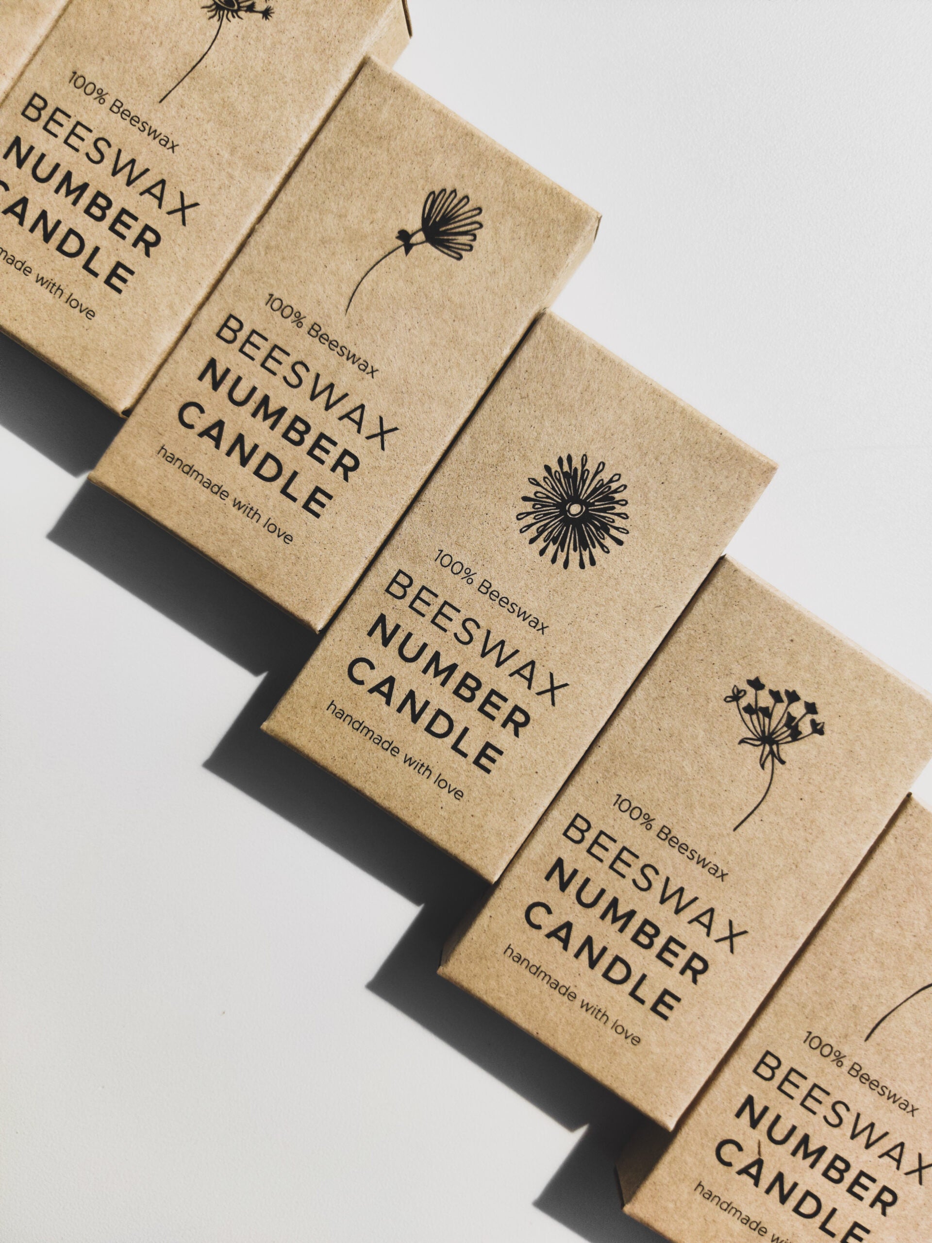 Beeswax Number Candles | Set of 10 Pieces 0-9